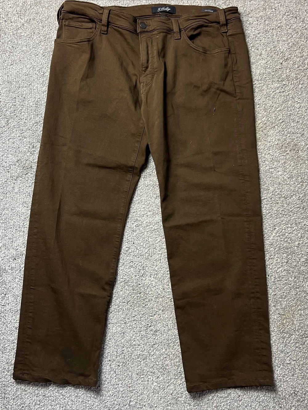 34 Heritage Pants Mens 38x34 Brown Courage  Straight Leg Mid Rise 40x29 Actual